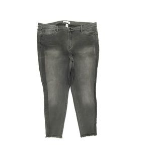 Lane Bryant high Rise Skinny Raw Hem Women' s size 20 Gray Denim jeans
